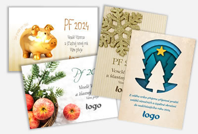 Novoročenky A6 karta<br /> <small>Vánoční přání tištěné a elektronické  PF 2024</small>