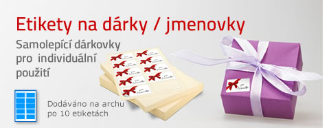 Etikety na dárky samolepící - dárkovky