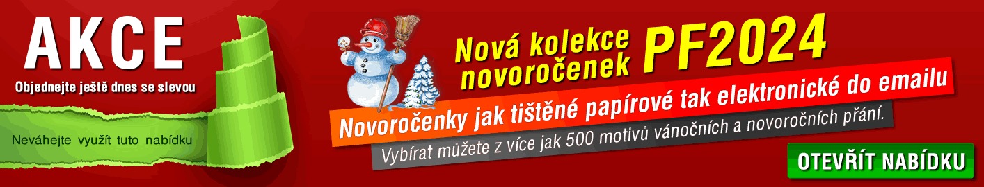 Novoročenky sleva 15% 